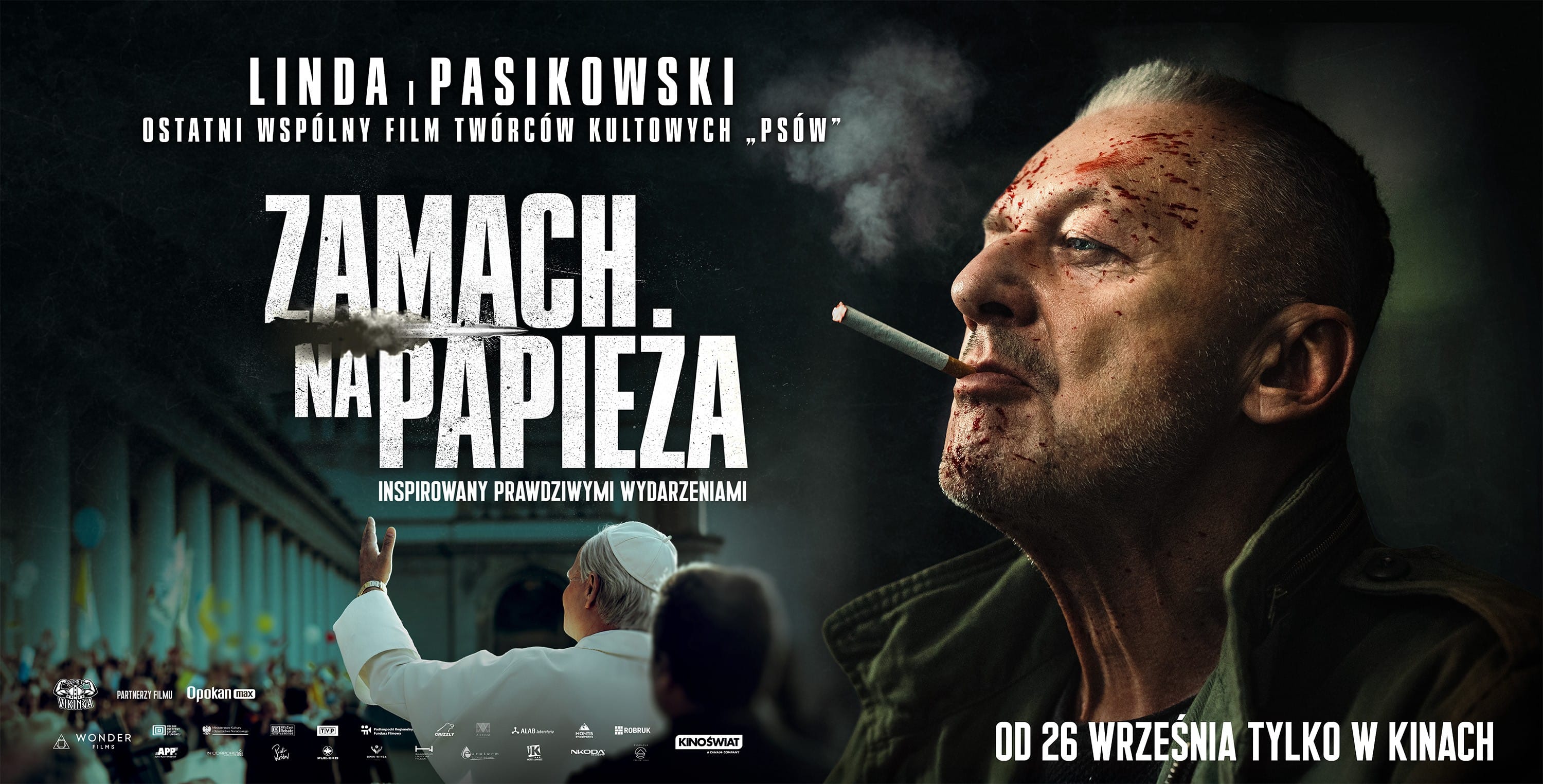 ZAMACH NA PAPIEŻA, ostatni wspólny film kultowego duetu Linda –  Pasikowski, tylko w kinach.